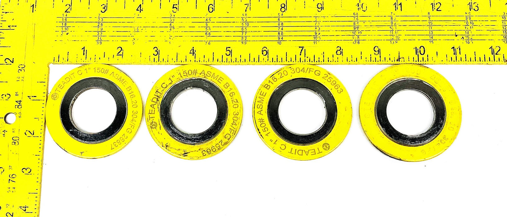 Teadit Assorted 1 Inch B16.20 304/FG Gasket 150 ASME [Lot of 4] NOS