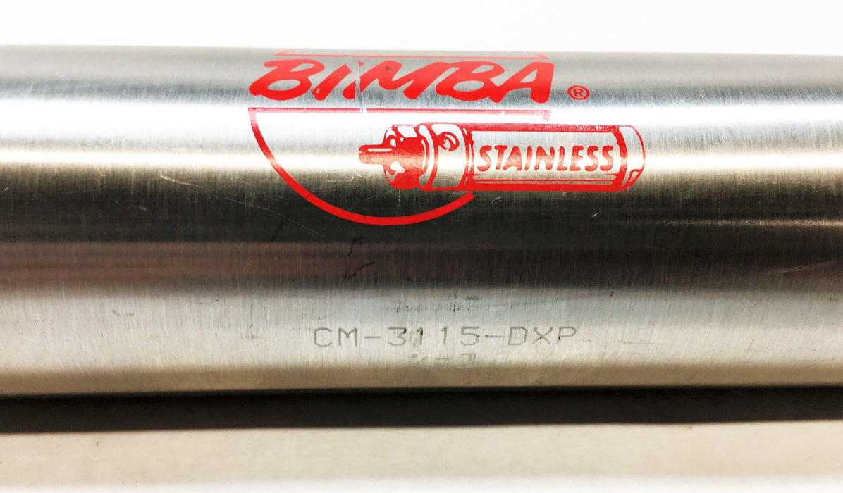 Bimba Stainless Steel Pneumatic Cylinder CM-3115-DXP USED