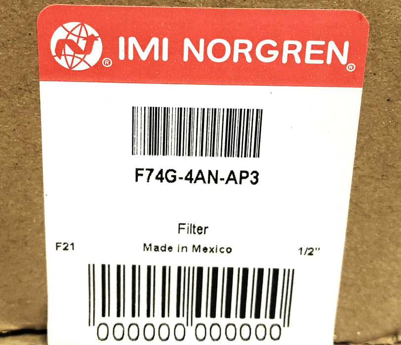 Norgren Excelon 1/2 Inch Filter F74G-4AN-AP3 NOS