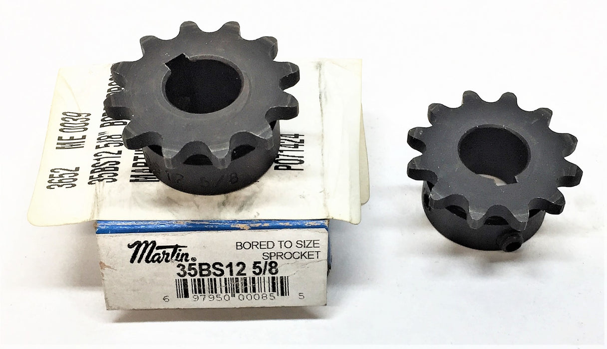 MARTIN Bored To Size Sprocket 5/8" [Lot of 2] 35BS12 5/8 NOS