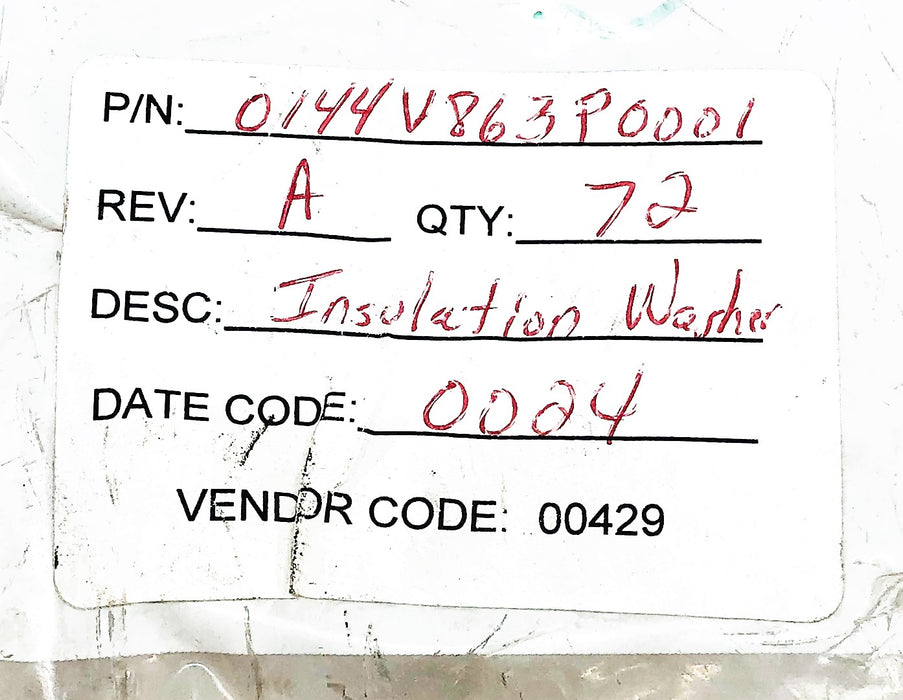 Unbranded 1-3/8IN OD 3/4IN ID Insulation Bushing 0144V863P0001 [Lot of 12] NOS