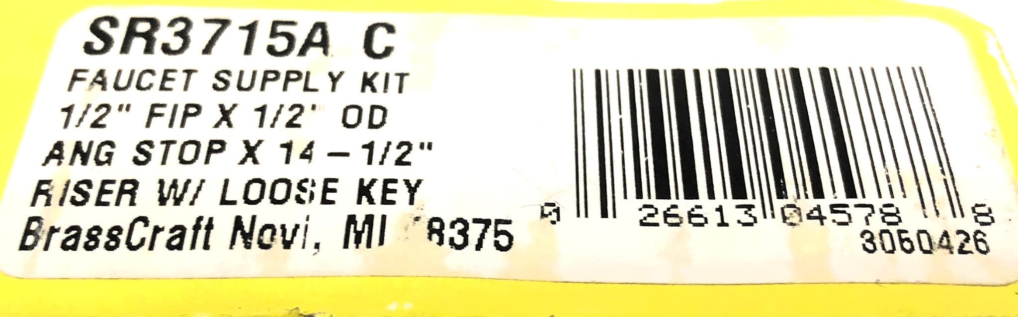 BrassCraft Faucet Supply Kit SR3715AC [Lot of 2] NOS