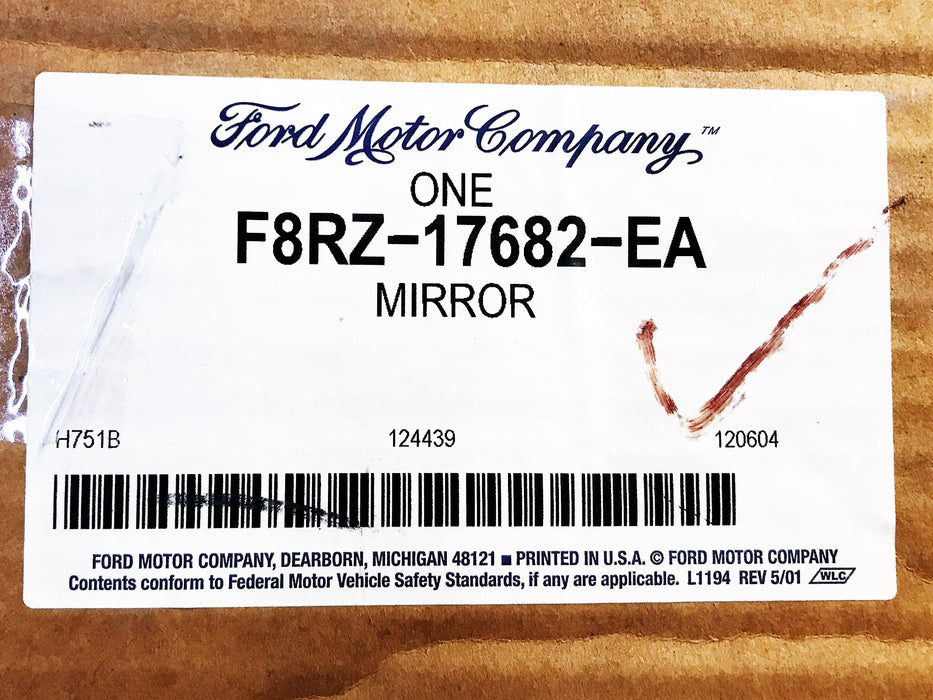 Ford OEM Front Passenger Side Mirror F8RZ-17682-EA NOS