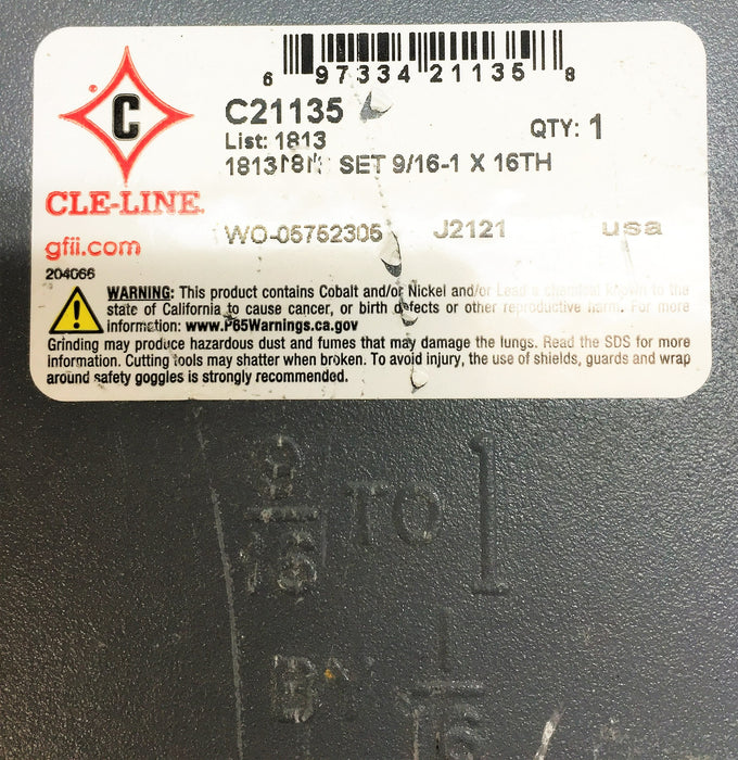 CLE-LINE Reduced Shank Drill Incomplete Set (6pc) C21135 NOS