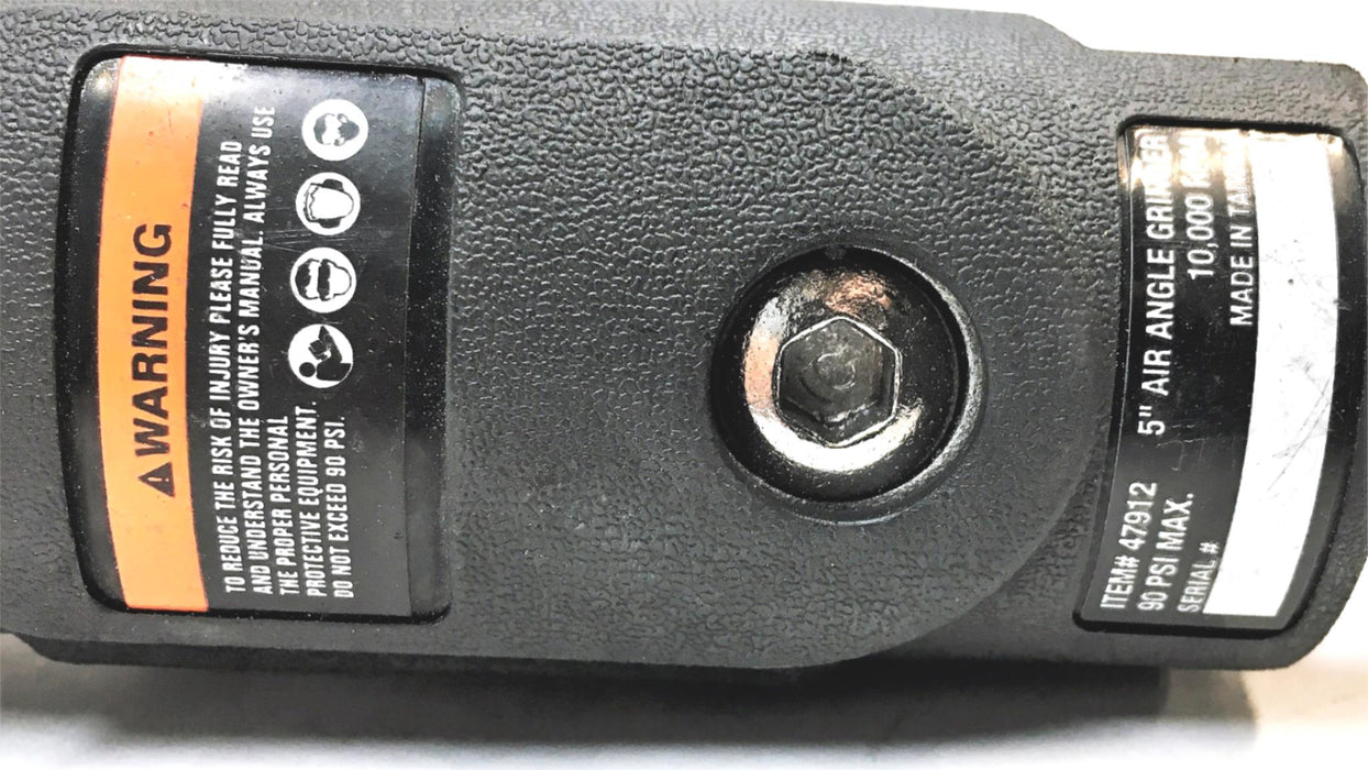 Ironton 5 Inch 90 PSI 10,000 RPM Angle Air Grinder Missing Handle 47912 USED