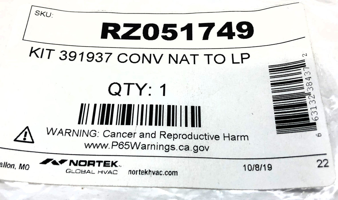 Honeywell Natural Gas To LP Conversion Kit 391937 (RZ051749) [Lot of 3] NOS