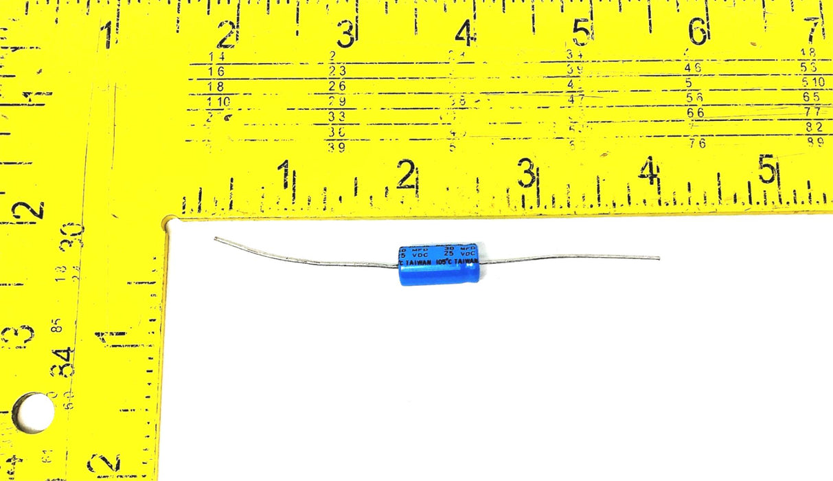 CDE 30 MFD 25 VDC Axial Electrolyitc Capacitor NLW30-25 [Lot of 8] NOS