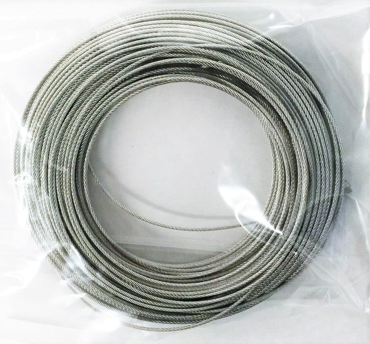 Unbranded 100' Stainless 7X7 Steel Wire Rope Cable NOS