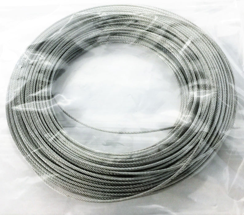 Unbranded 100' Stainless 7X7 Steel Wire Rope Cable NOS