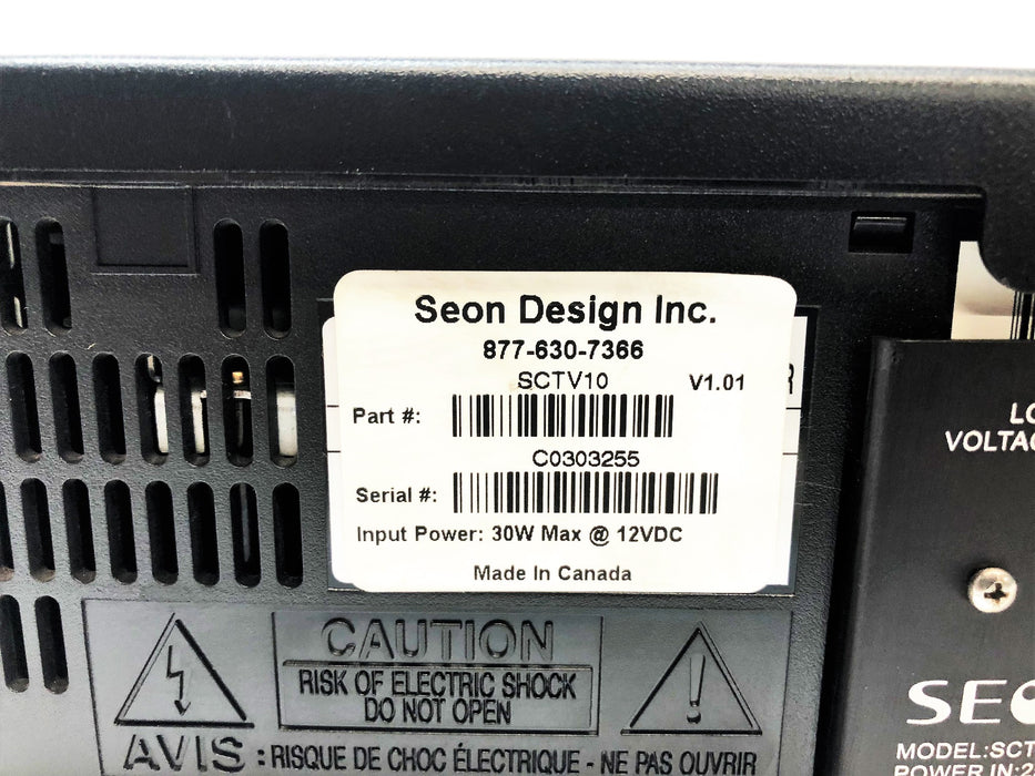 Seon 12VDC 25 Watt Full Automatic Car Video System SCTV10 PARTS ONLY