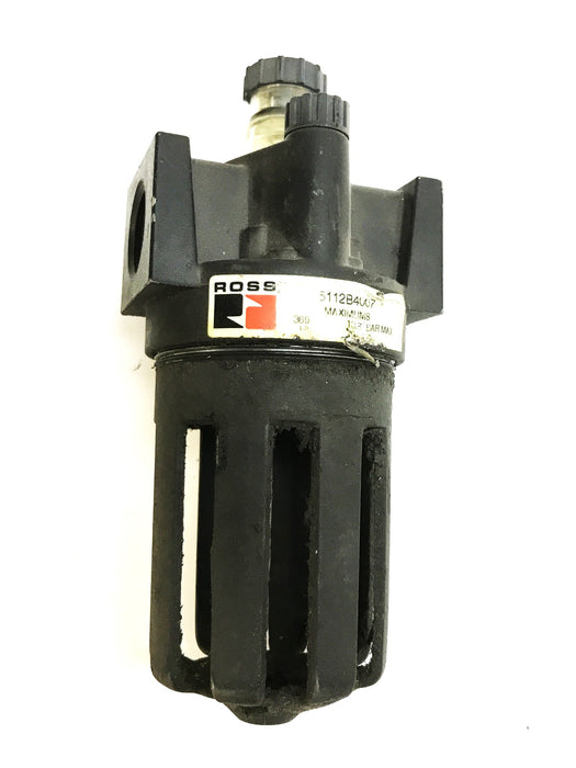 Ross Controls 1/2 inch Lubricator Auto Drain and Outside Cage 5112B4007 USED