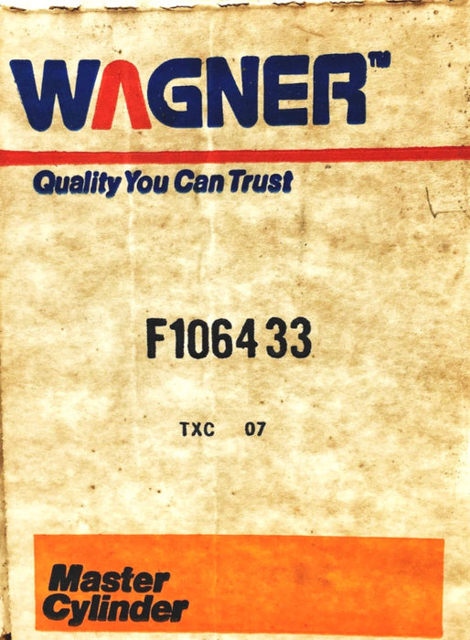 Wagner Brake Master Cylinder F106433 NOS