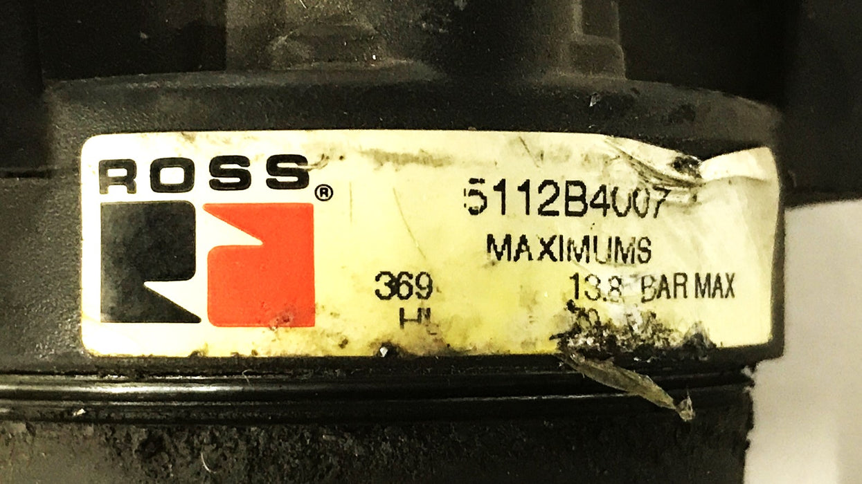 Ross Controls 1/2 inch Lubricator Auto Drain and Outside Cage 5112B4007 USED