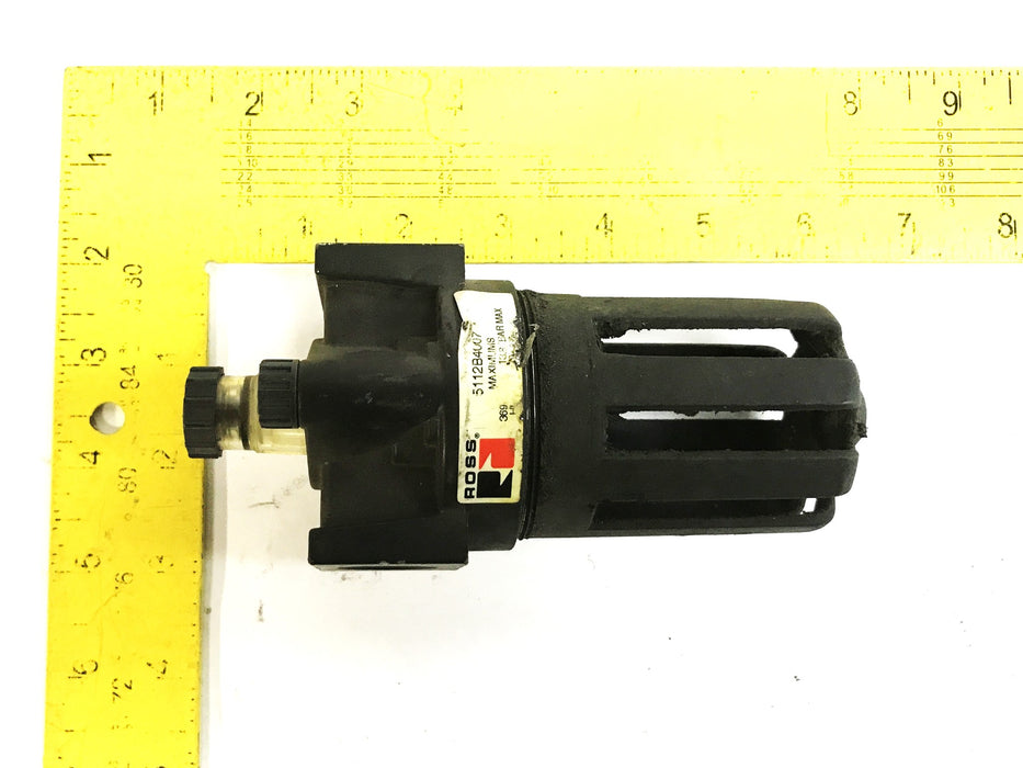 Ross Controls 1/2 inch Lubricator Auto Drain and Outside Cage 5112B4007 USED
