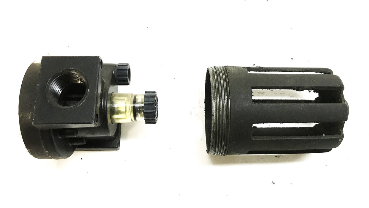 Ross Controls 1/2 inch Lubricator Auto Drain and Outside Cage 5112B4007 USED