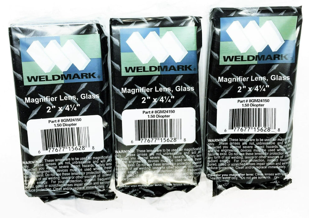 Weldmark 1.5 Diopter Magnifying Glass Lens 8GM24150 [Lot of 3] NOS