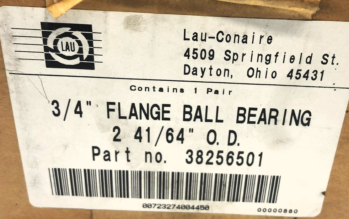 Lau-Conaire (1) Pair Of 3/4" Flange Ball Bearings 38256501 NOS