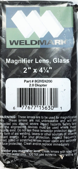 Weldmark 2.0 Diopter Magnifying Glass Lens 8GM24200 [Lot of 4] NOS