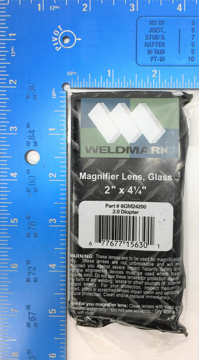 Weldmark 2.0 Diopter Magnifying Glass Lens 8GM24200 [Lot of 4] NOS