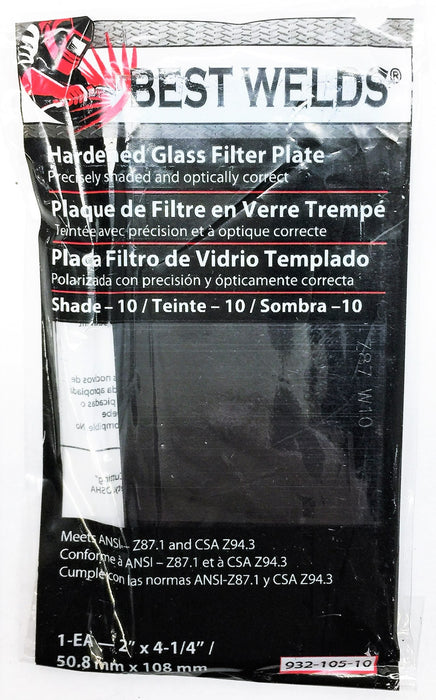 Best Welds Hardened Glass Shade 10 Filter Plate 932-105-10 [Lot of 3] NOS