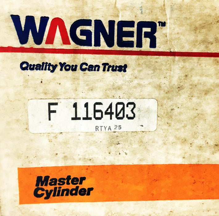 Wagner Brake Master Cylinder F116403 NOS