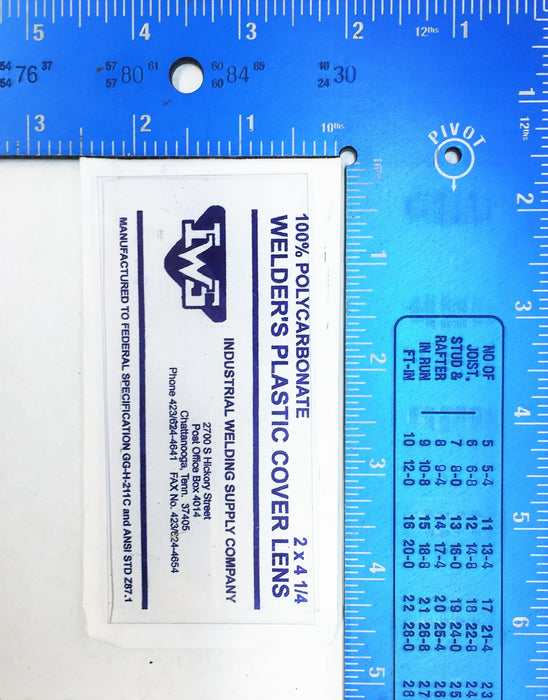 IWS Polycarbonate 2" x 4-1/4" Clear Welders Plastic Cover Lens [Lot of 3] NOS
