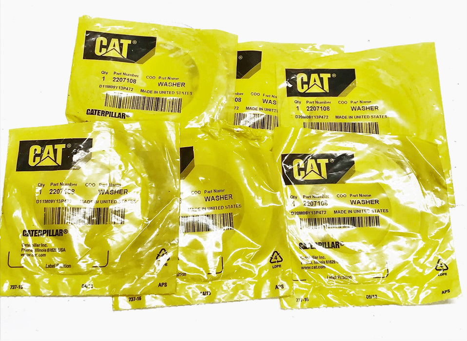 Caterpillar CAT OEM Washer 2207108 [Lot of 6] NOS