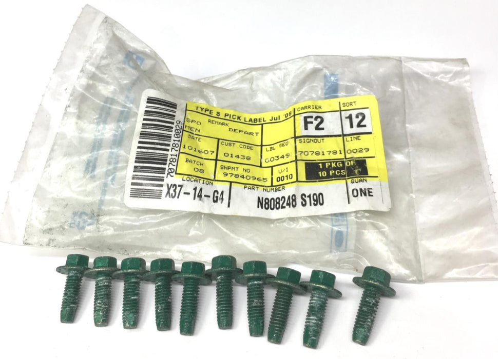 Ford PN# N808248-S190 Screw One PKG Of 10 Pcs Fits 98-2011 Crown Victoria