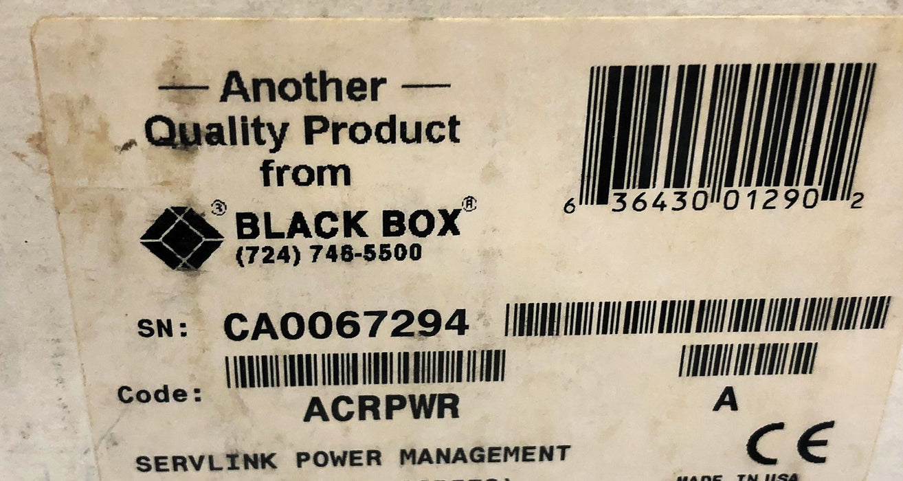 Black Box Power Management Module W/ Accessories 530-014-002 (ACRPWR) NOS