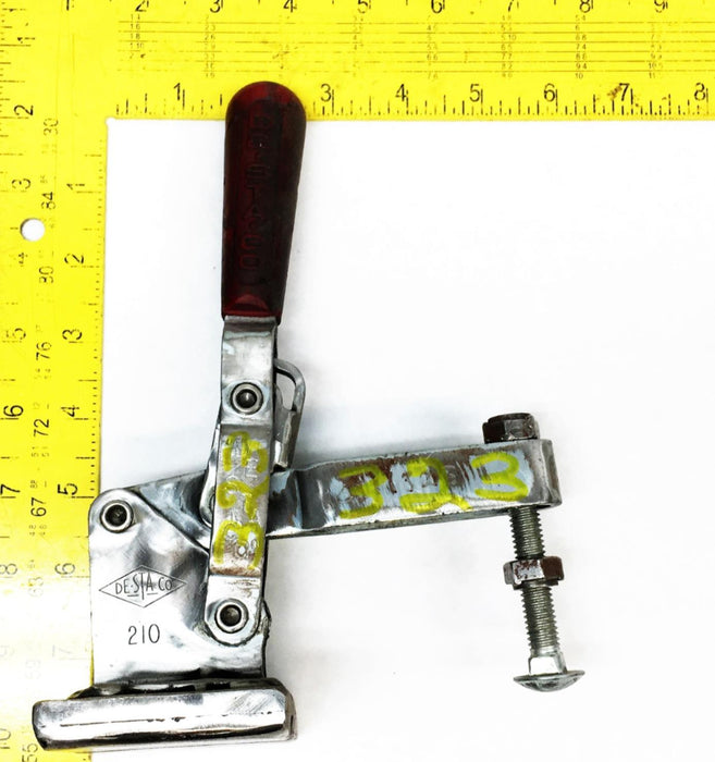 Destaco Steel Manual Hold Down Toggle Clamp With Base 210-U USED