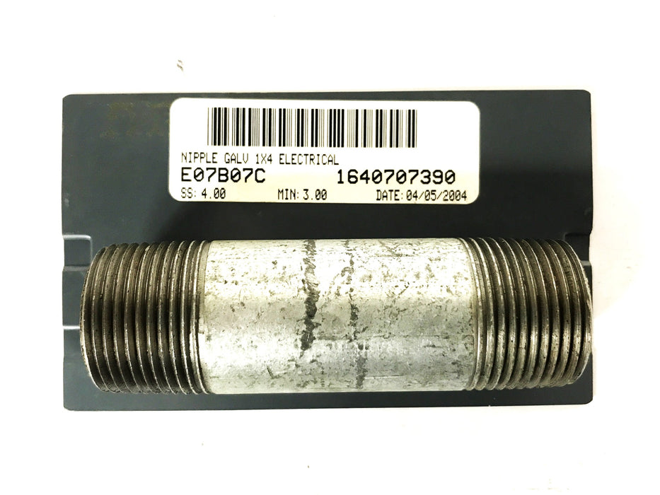 Unbranded 1 inch x 4 inch Galvanized Steel Conduit Nipple [Lot of 5] NOS