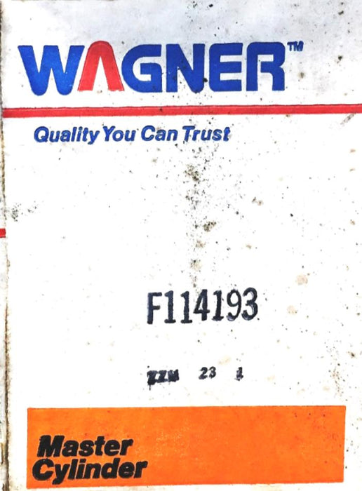 Wagner Brake Master Cylinder F114193 NOS