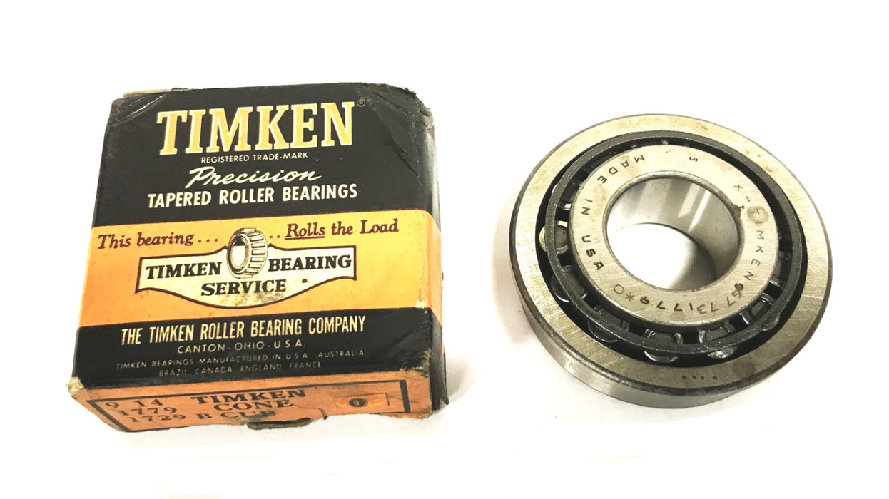 Timken Tapered Roller Bearing Cone and Flanged Cup Assembly 1779/1729B NOS