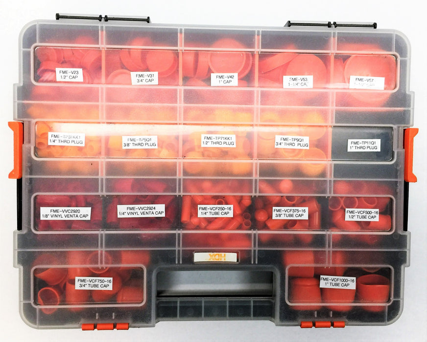 HDX Organizer Case of Assorted FME Caps and Plugs NOS