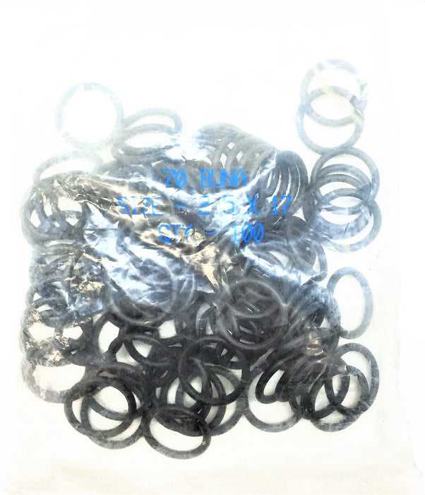 UNBRANDED 70 Buna O-Ring Pack (100pcs.) 2.5 X 17 NOS