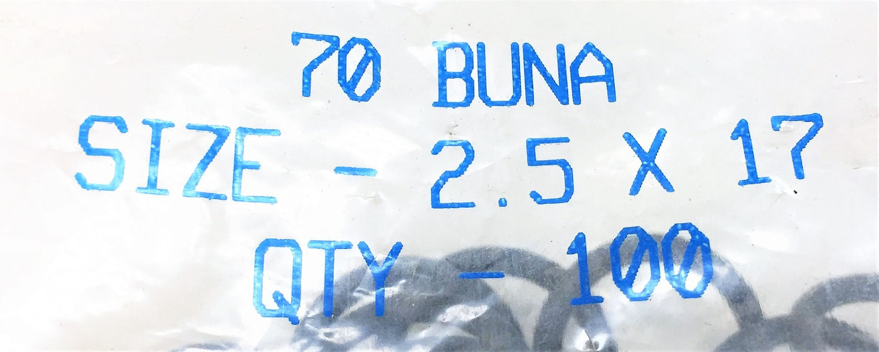UNBRANDED 70 Buna O-Ring Pack (100pcs.) 2.5 X 17 NOS