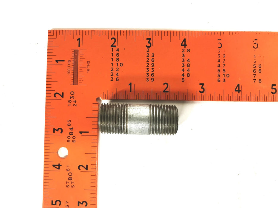 Unbranded 1/2 inch x 2 inch Galvanized Steel Conduit Nipple [Lot of 5] NOS
