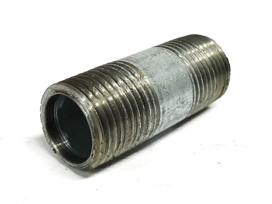 Unbranded 1/2 inch x 2 inch Galvanized Steel Conduit Nipple [Lot of 5] NOS