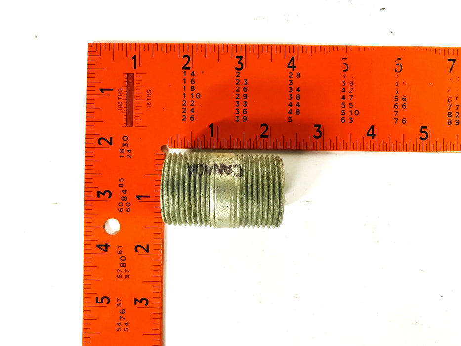 Unbranded 1 inch x 2 inch Galvanized Steel Conduit Nipple [Lot of 5] NOS