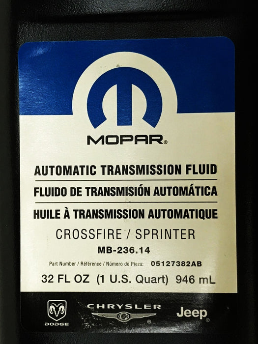 Mopar Chrysler Automatic Transmission Fluid, 32 oz, MB-236.14 [Lot of 2] NOS