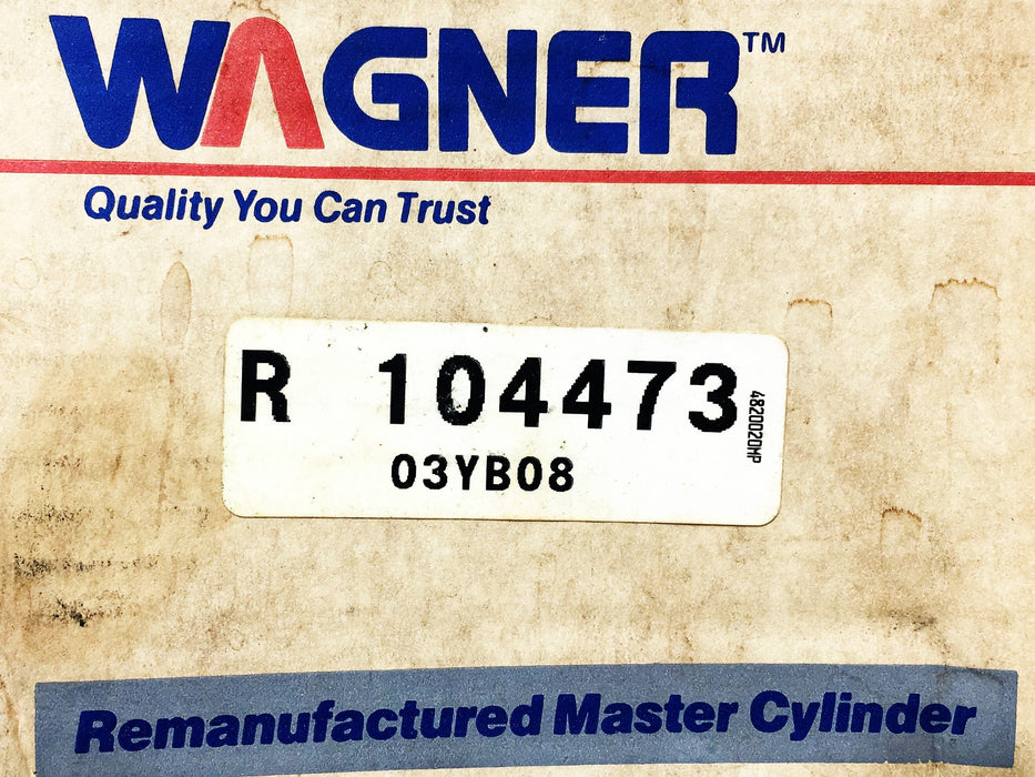 Wagner Brake Master Cylinder R104473 REMANUFACTURED