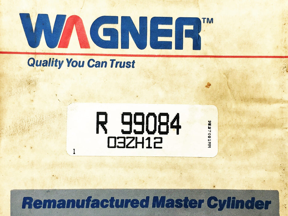 Wagner Brake Master Cylinder R99084 REMANUFACTURED