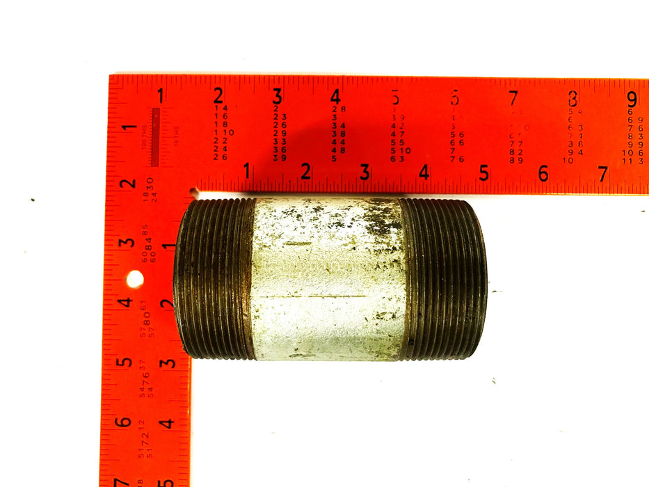 Unbranded 2 inch x 4 inch Galvanized Steel Conduit Nipple [Lot of 3] NOS