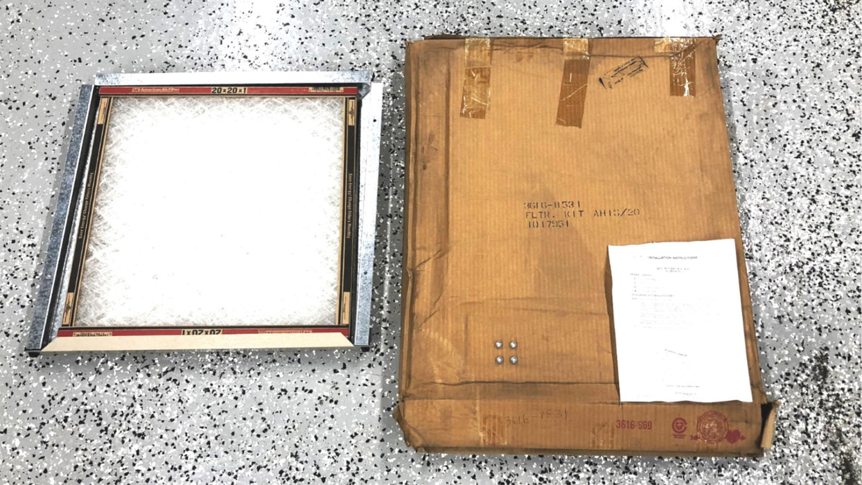 Evcon Air Filter Kit For 20" x 20" x 1" Filter 3616-8531 NOS