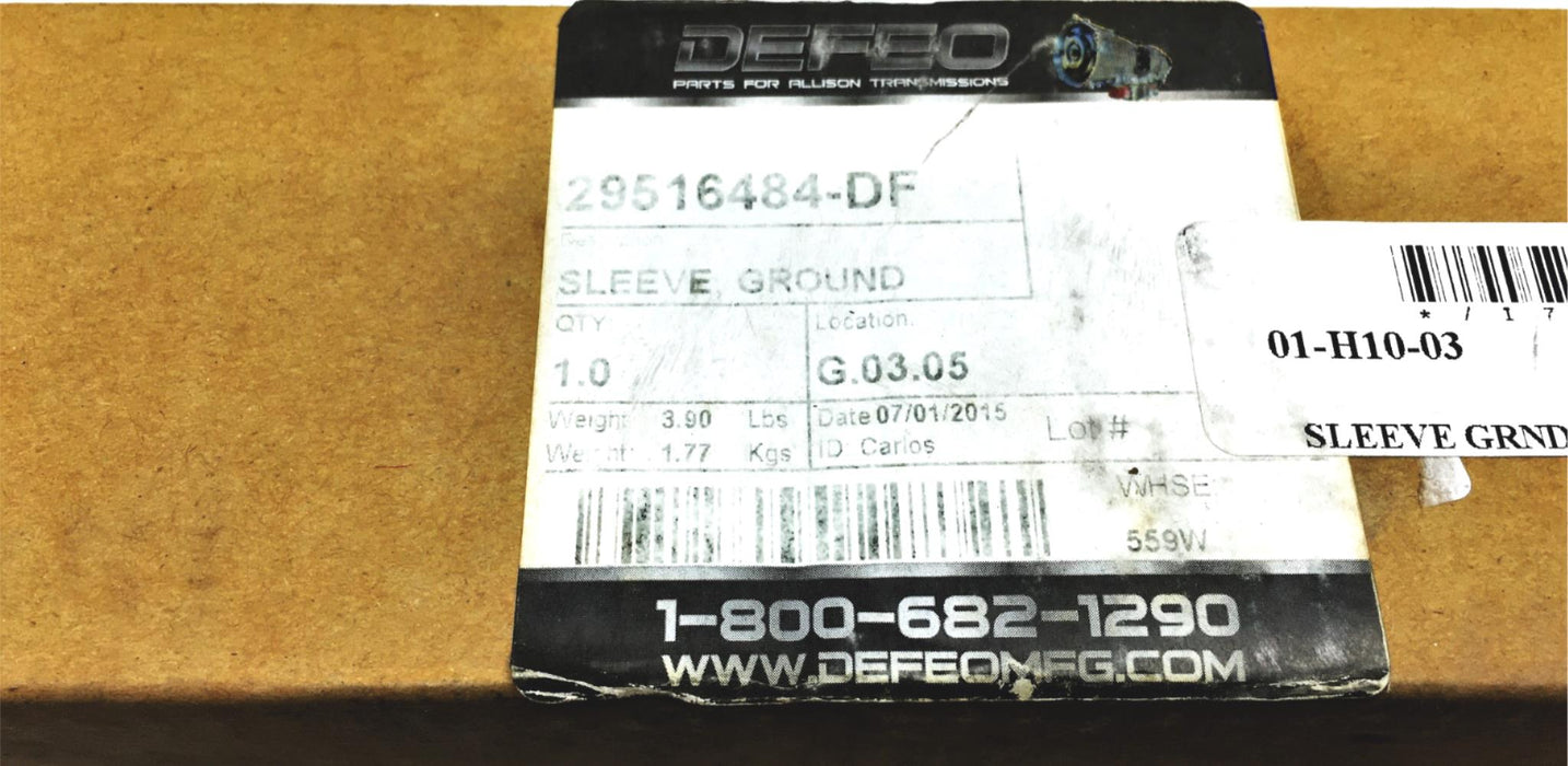 Defeo Parts For Allison Transmission Ground Sleeve 29516484-DF (29516484) NOS