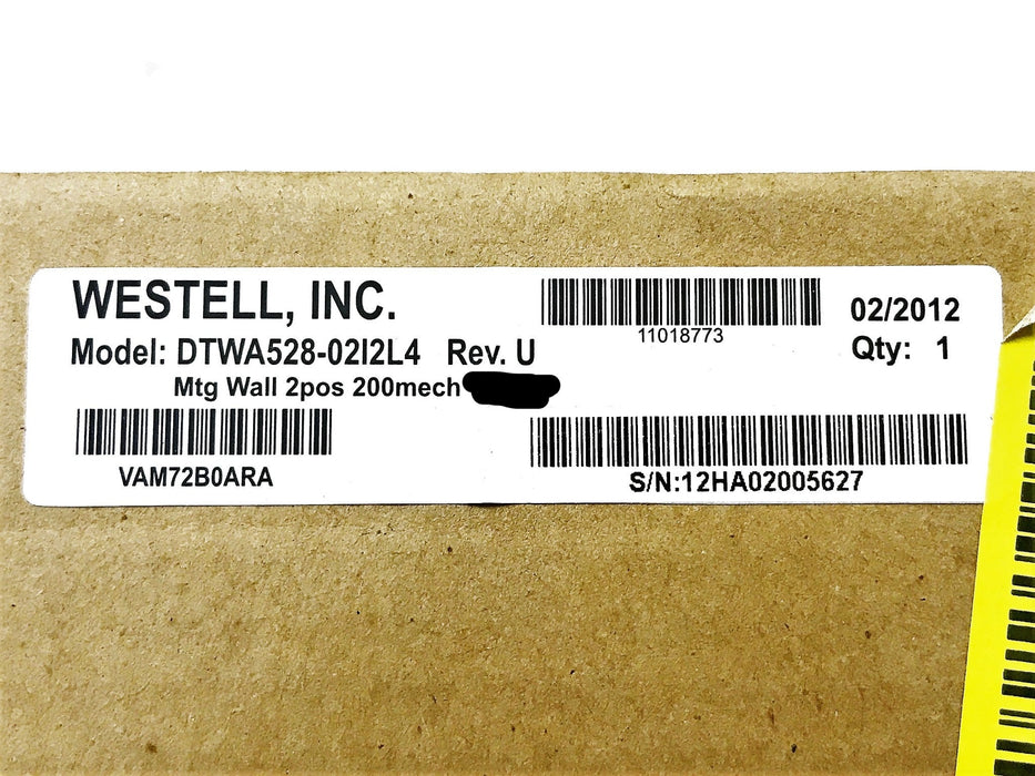 Westell 2-Position Wall Mounting Terminal DTWA528-0212L4 NO KEY NOS