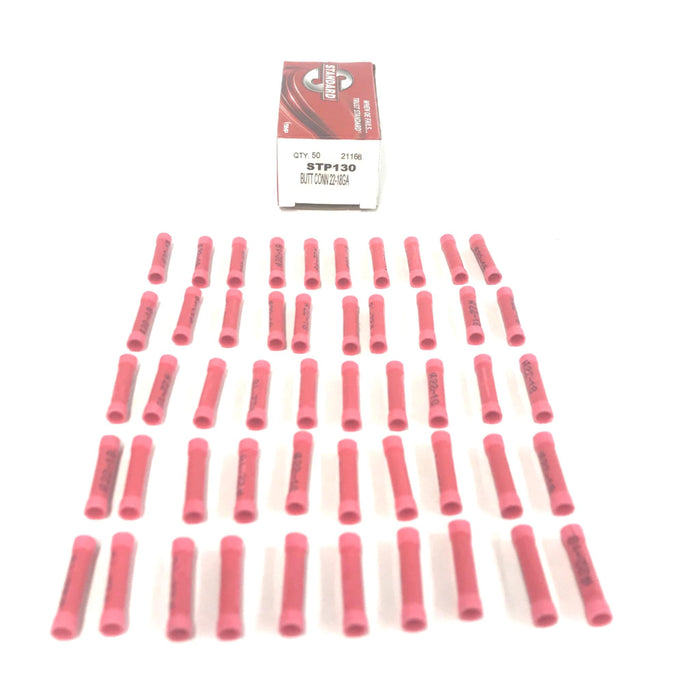 Standard Motor Products Pack (50 pcs) of 22-18GA Butt Connector STP130 NOS