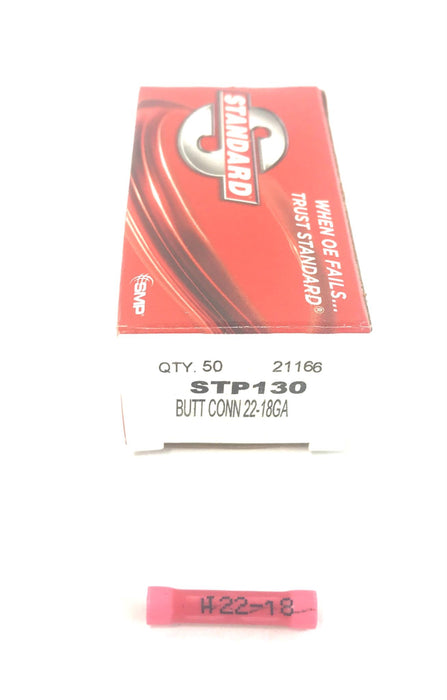 Standard Motor Products Pack (50 pcs) of 22-18GA Butt Connector STP130 NOS