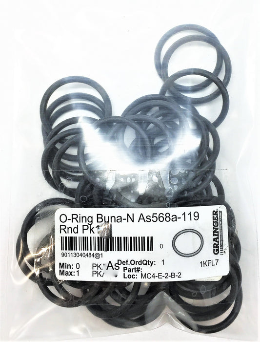 GRAINGER O-Ring Buna-N As568a-119 [Lot of 53] NOS