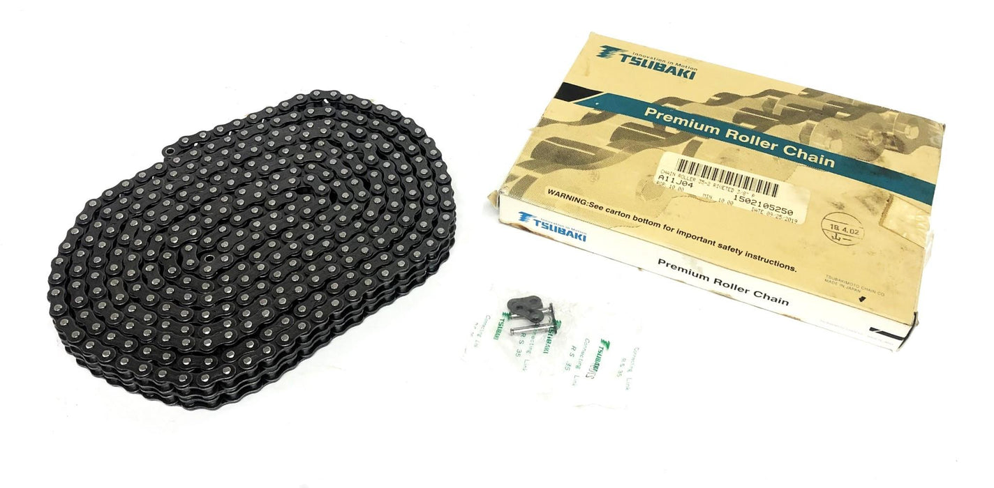 Tsubaki 10 Foot 3.048m 320 Links Double Strand Roller Chain RS35-2-RP-U NOS